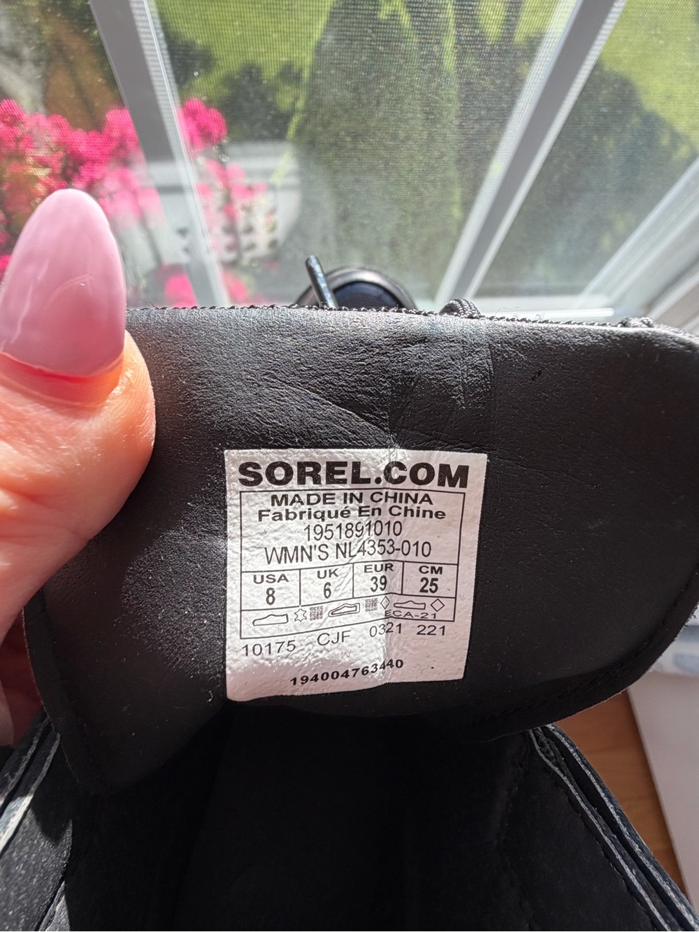 Sorel Black Lace-Up Chunky Heel Combat Boot - Picture 7 of 7